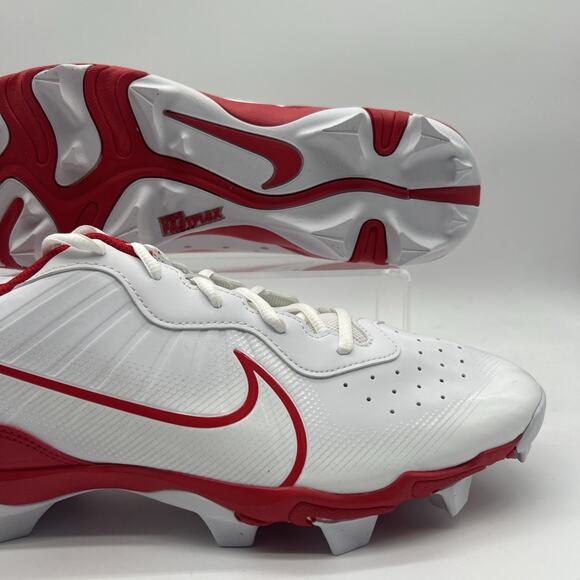 Mens Size 13 Nike Alpha Huarache 4 Keystone White Red Baseball DJ6524 104 main image 5